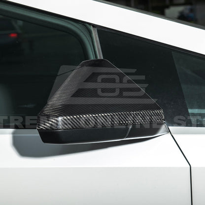 2024-Up Tesla Cybertruck Side Mirror Covers Pair - MC-1057-BKCF