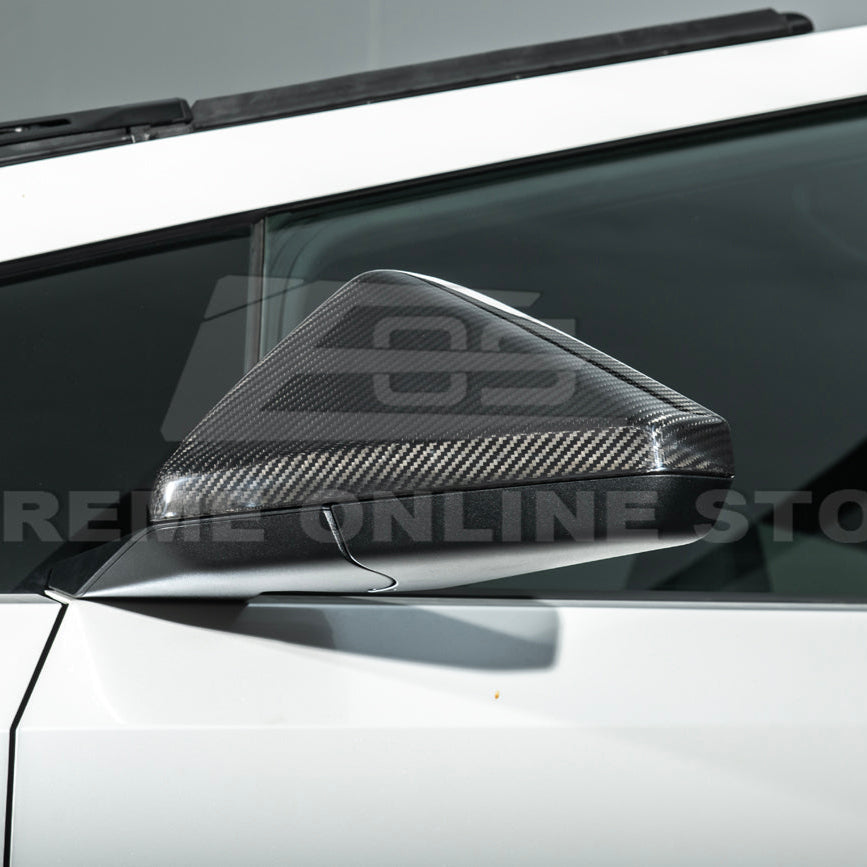 2024-Up Tesla Cybertruck Side Mirror Covers Pair - MC-1057-BKCF