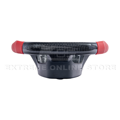 Chevrolet Corvette C7 Red Leather Red Stitching Carbon Fiber Steering Wheel