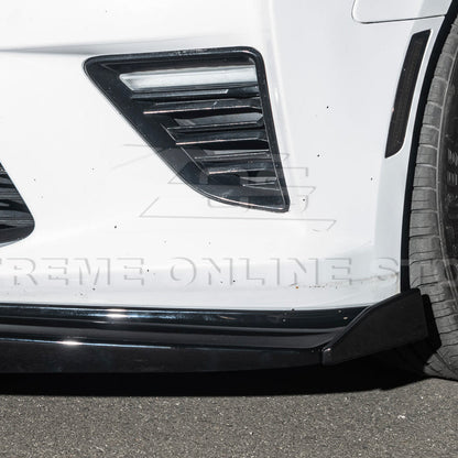 2016-Up Camaro SS | T6 Style Front Lip Splitter w/ Side End Cap