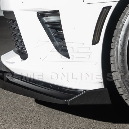 2016-Up Camaro SS | T6 Style Front Lip Splitter w/ Side End Cap