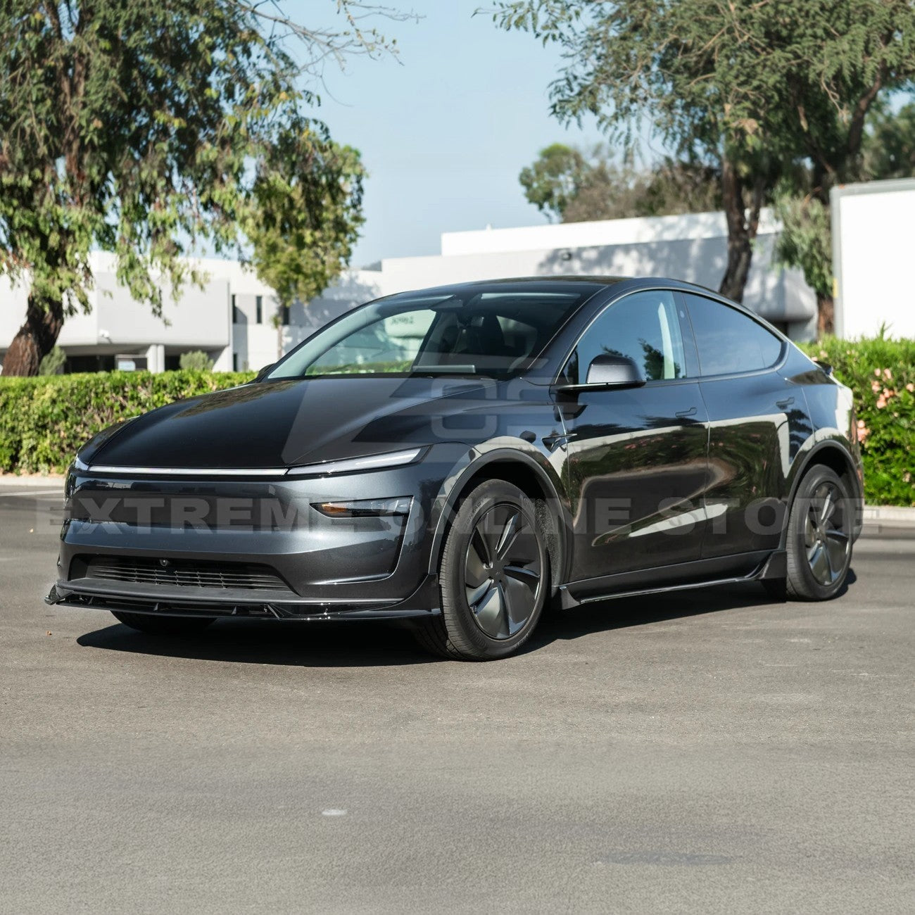 2025-Up Tesla Model Y Track Style 4 Pcs Front Bumper Lip Splitter - FLIP-1290-ABS