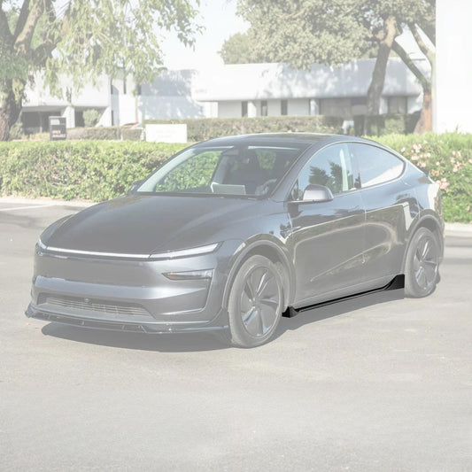 2025-Up Tesla Model YTrack Style Side Skirts Rocker Panel Pair - SS-1291-ABS