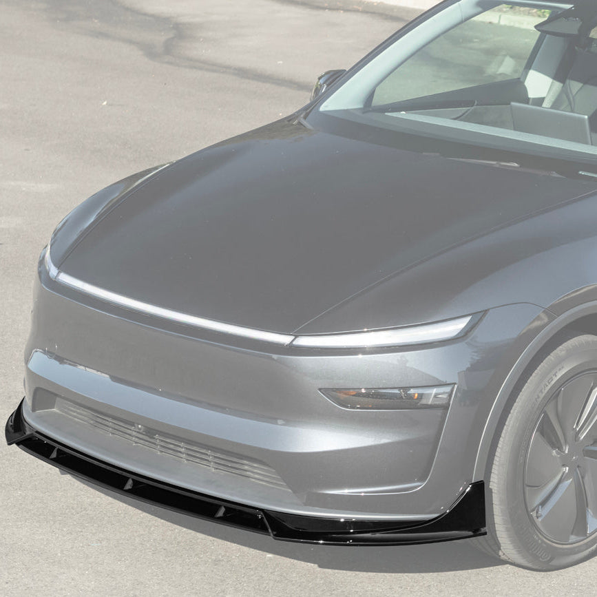 2025-Up Tesla Model Y Track Style 4 Pcs Front Bumper Lip Splitter - FLIP-1290-ABS
