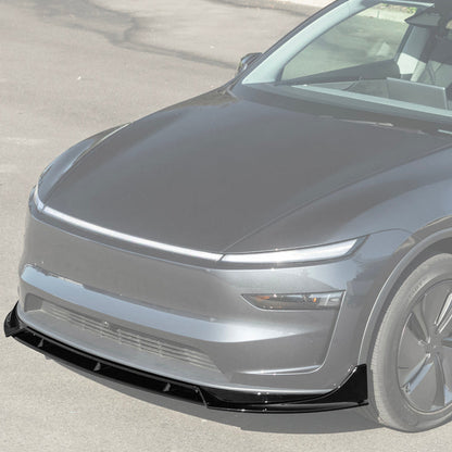 2025-Up Tesla Model Y Track Style 4 Pcs Front Bumper Lip Splitter - FLIP-1290-ABS