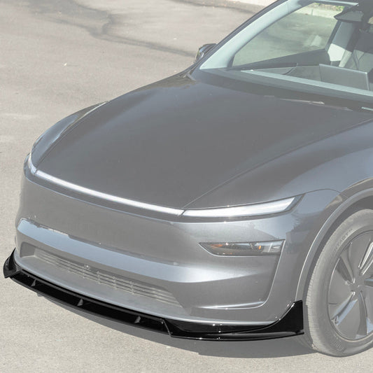 2025-Up Tesla Model Y Track Style 4 Pcs Front Bumper Lip Splitter - FLIP-1290-ABS