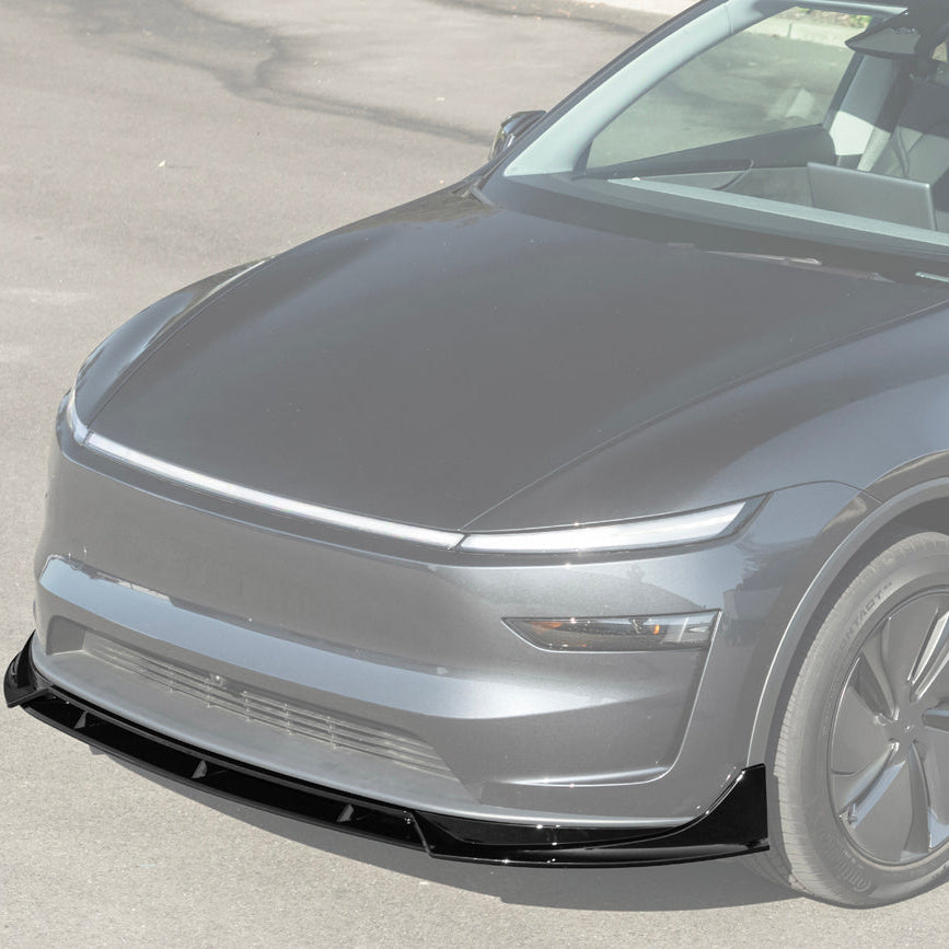 2025-Up Tesla Model Y Track Style 4 Pcs Front Bumper Lip Splitter - FLIP-1290-ABS