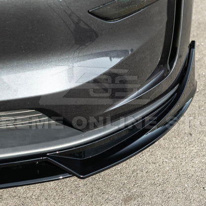2025-Up Tesla Model Y Track Style Front Lip Side Skirts Kit - FLIP-1290-ABS_SS-1291-ABS