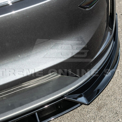 2025-Up Tesla Model Y Track Style 4 Pcs Front Bumper Lip Splitter - FLIP-1290-ABS