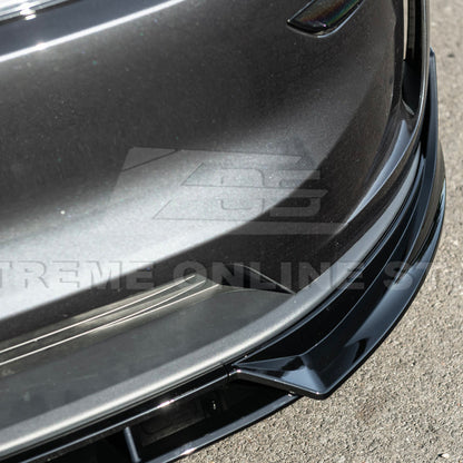 2025-Up Tesla Model Y Track Style Front Lip Side Skirts Kit - FLIP-1290-ABS_SS-1291-ABS