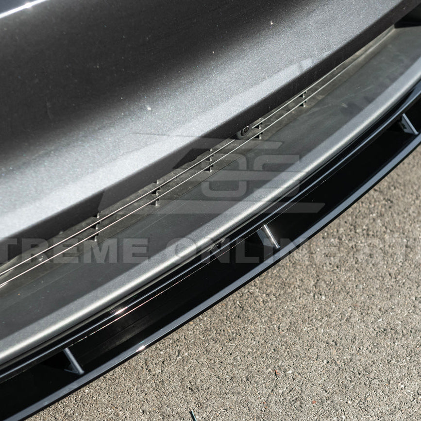 2025-Up Tesla Model Y Track Style 4 Pcs Front Bumper Lip Splitter - FLIP-1290-ABS