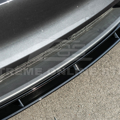 2025-Up Tesla Model Y Track Style 4 Pcs Front Bumper Lip Splitter - FLIP-1290-ABS
