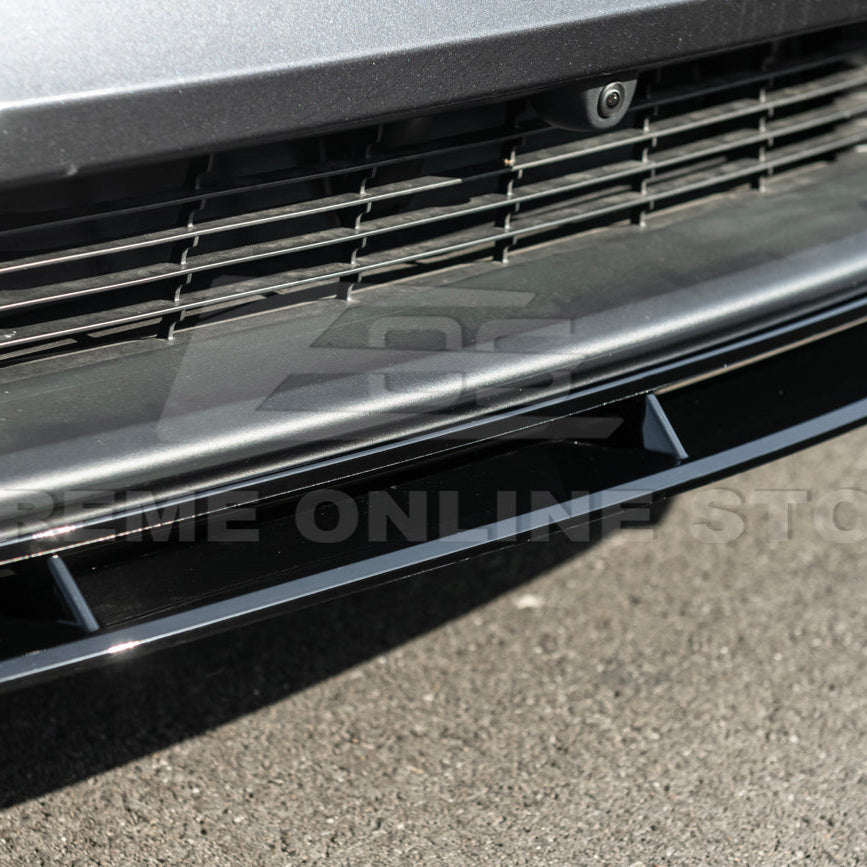 2025-Up Tesla Model Y Track Style Front Lip Side Skirts Kit - FLIP-1290-ABS_SS-1291-ABS
