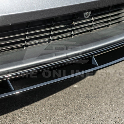 2025-Up Tesla Model Y Track Style Front Lip Side Skirts Kit - FLIP-1290-ABS_SS-1291-ABS