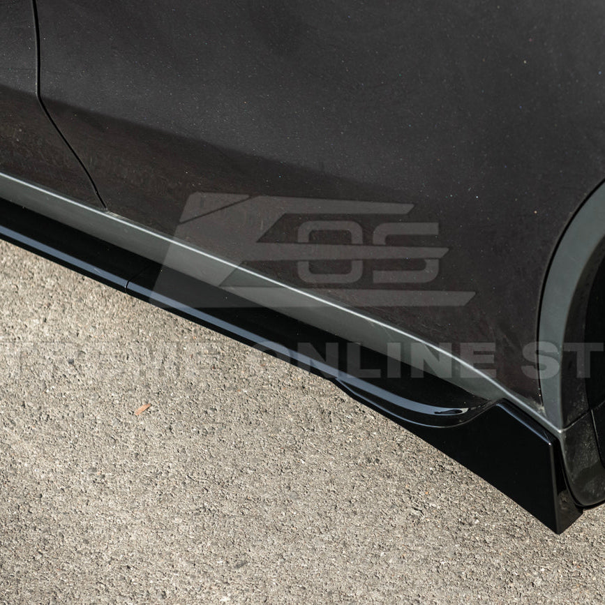 2025-Up Tesla Model YTrack Style Side Skirts Rocker Panel Pair - SS-1291-ABS