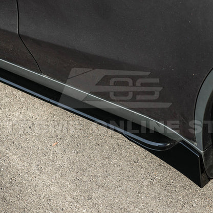 2025-Up Tesla Model Y Track Style Front Lip Side Skirts Kit - FLIP-1290-ABS_SS-1291-ABS