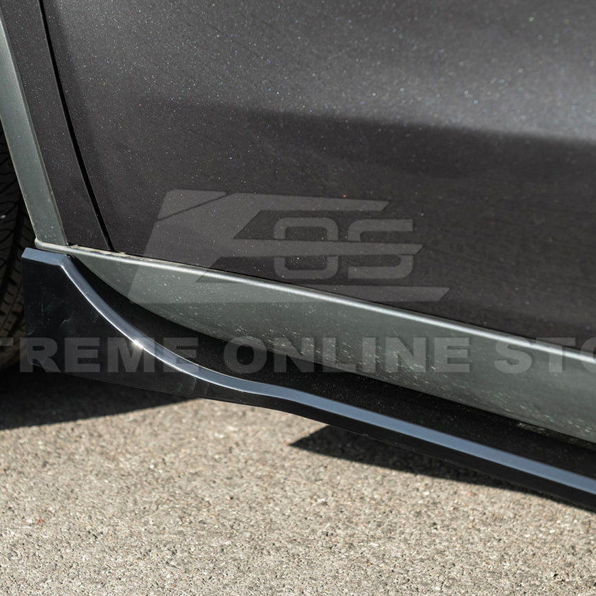 2025-Up Tesla Model YTrack Style Side Skirts Rocker Panel Pair - SS-1291-ABS