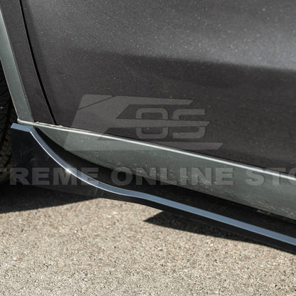 2025-Up Tesla Model YTrack Style Side Skirts Rocker Panel Pair - SS-1291-ABS