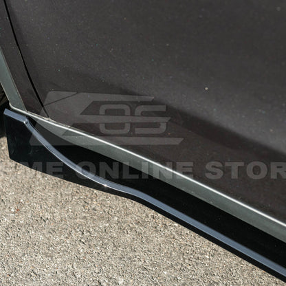 2025-Up Tesla Model Y Track Style Front Lip Side Skirts Kit - FLIP-1290-ABS_SS-1291-ABS