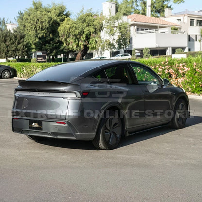 2025-Up Tesla Model Y Track Style Front Lip Side Skirts Kit - FLIP-1290-ABS_SS-1291-ABS