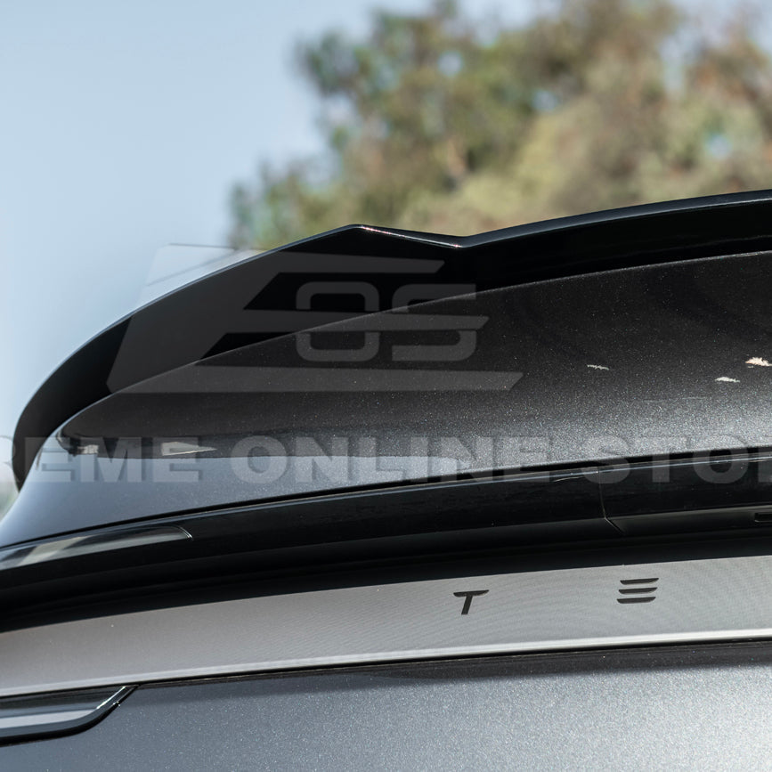 2025-Up Tesla Model Y Track Style Rear Trunk Wing Spoiler - SPOILER-1293-ABS