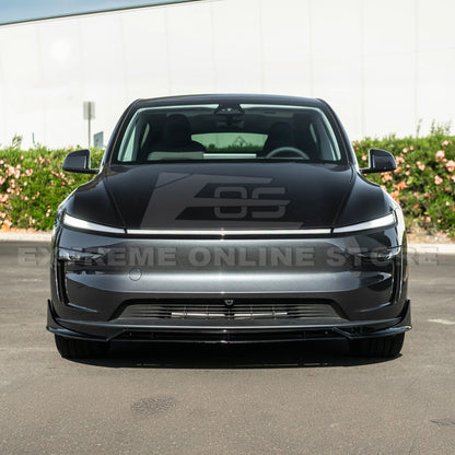2025-Up Tesla Model Y Track Style 4 Pcs Front Bumper Lip Splitter - FLIP-1290-ABS