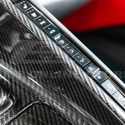 Corvette C8 DRY CARBON FIBER Center Console w/ Switch Trim Cover