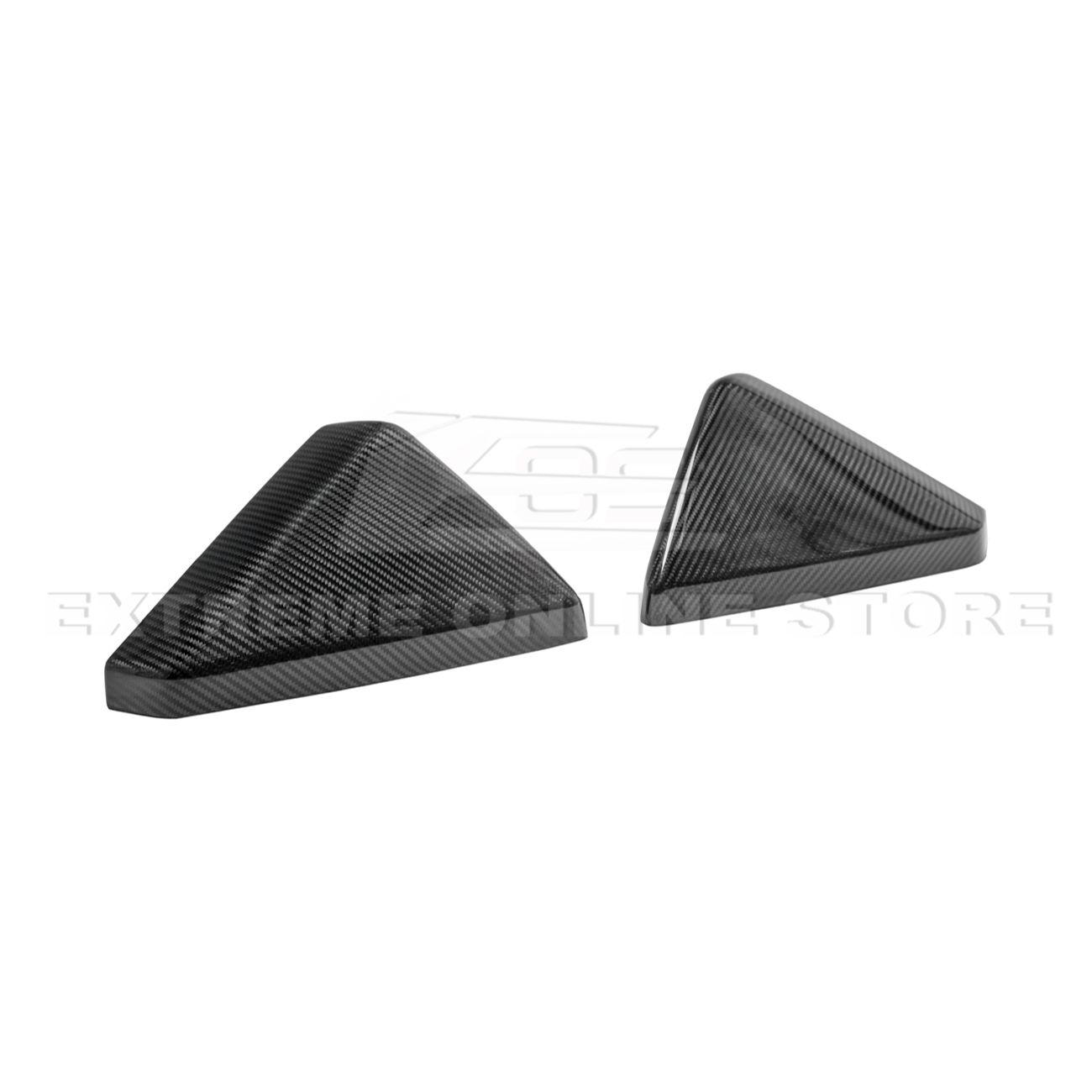 2024-Up Tesla Cybertruck Side Mirror Covers Pair - MC-1057-BKCF