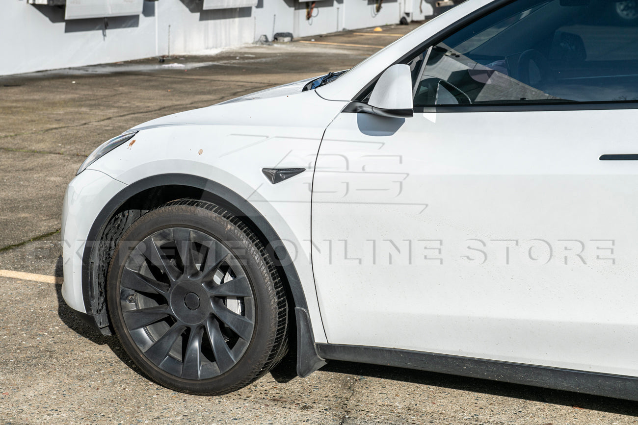 2020-23 Tesla Model 3 & 20-24 Y Carbon Fiber Exterior Door Camera Covers - VENT-780-BKCF