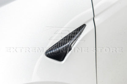 2020-23 Tesla Model 3 & 20-24 Y Carbon Fiber Exterior Door Camera Covers - VENT-780-BKCF