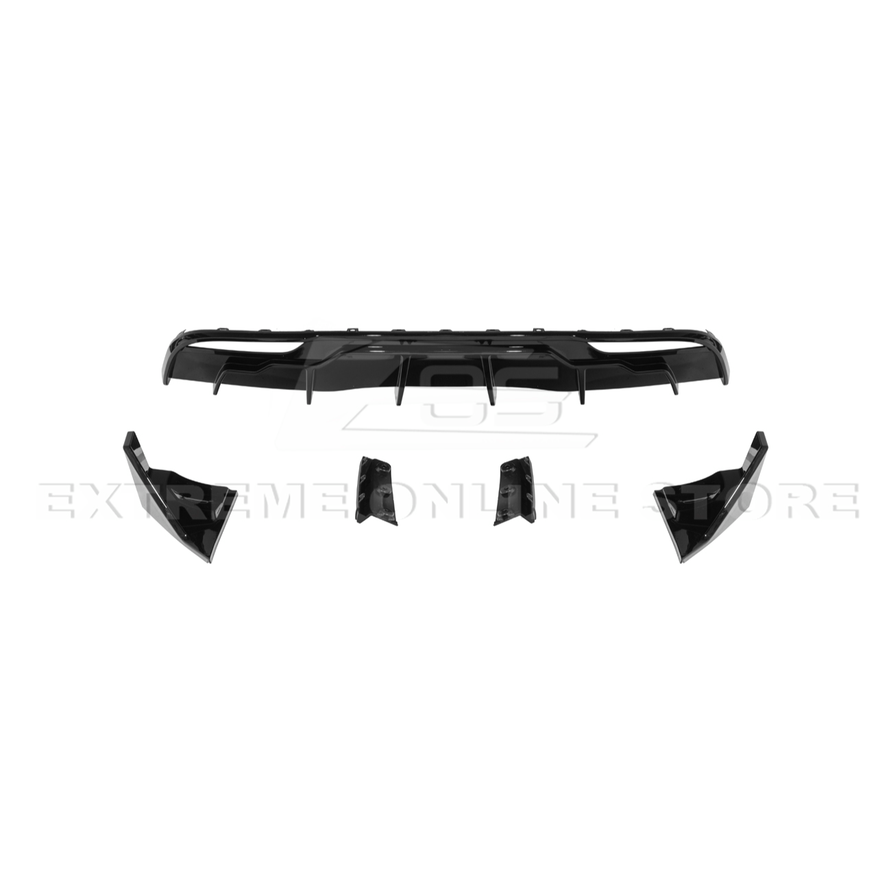 2024-Up Tesla Model 3 Track Style Rear Bumper Diffuser Lip - DIFF-1122-ABS