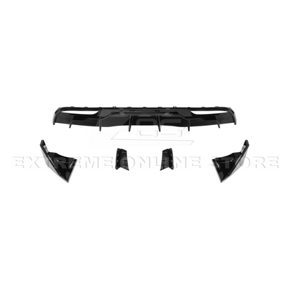 2024-Up Tesla Model 3 Track Style Rear Bumper Diffuser Lip - DIFF-1122-ABS