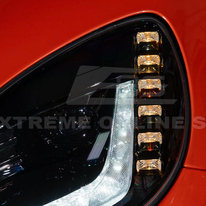 2005-13 Corvette C6 l C7 Style Projector LED Sequential Signal Turn Headlights