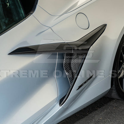Corvette C8 Z06 Aluminum Black Rear Side Intake Mesh Grille Inserts