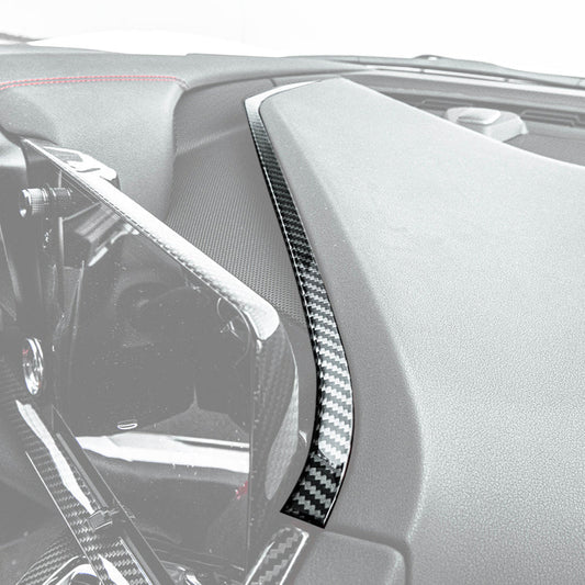 Corvette C8 DRY CARBON FIBER Upper Dash Pad Trim Kit