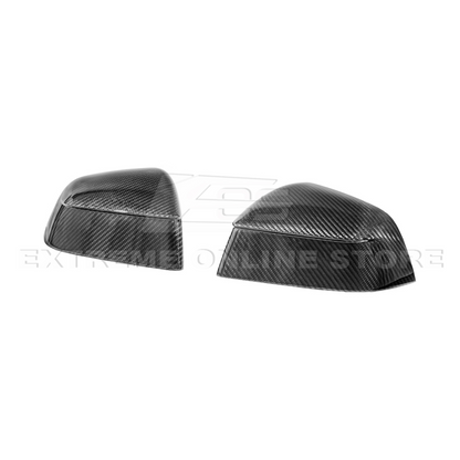 2025-Up Tesla Model Y Dry Carbon Fiber Tape On Side Mirror Cap Covers Pair - MC-1281-BKCF