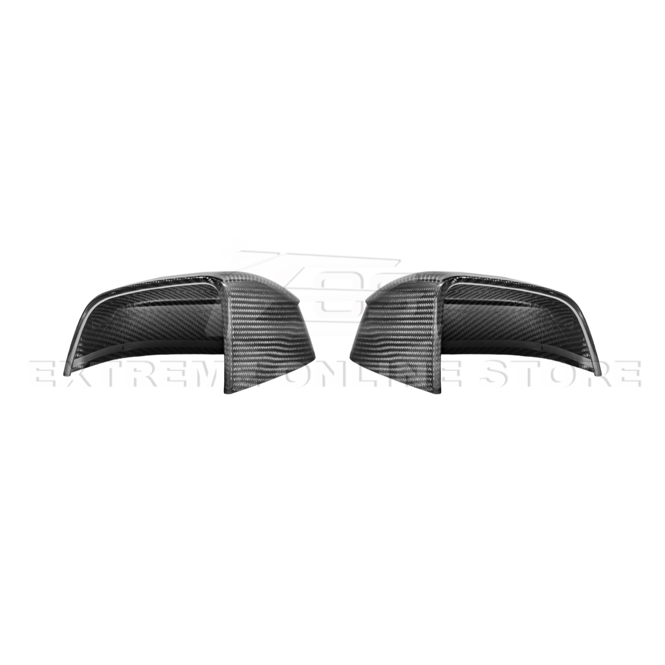 2025-Up Tesla Model Y Dry Carbon Fiber Tape On Side Mirror Cap Covers Pair - MC-1281-BKCF