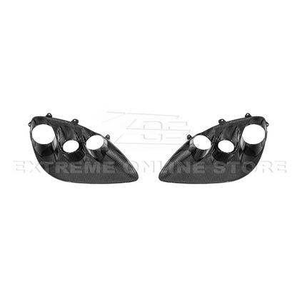 2005-13 Corvette C6 Replacment DRY CARBON FIBER Headlights Housing