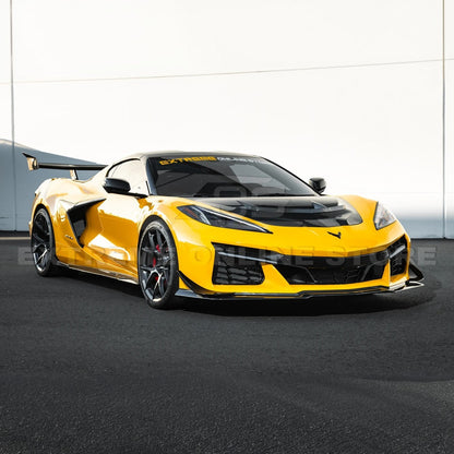 Corvette C8 Z06 / E-Ray DRY CARBON FIBER Front Splitter & Canards [Z07 Extended Package]