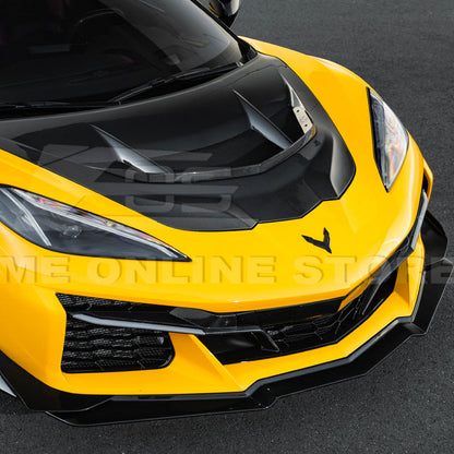 Corvette C8 Z06 / E-Ray DRY CARBON FIBER Front Splitter & Canards [Z07 Extended Package]