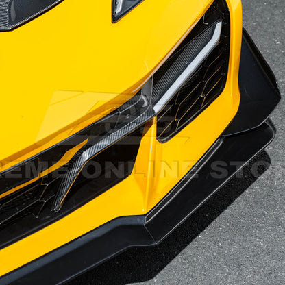 Corvette C8 Z06 / E-Ray DRY CARBON FIBER Front Splitter & Canards [Z07 Extended Package]