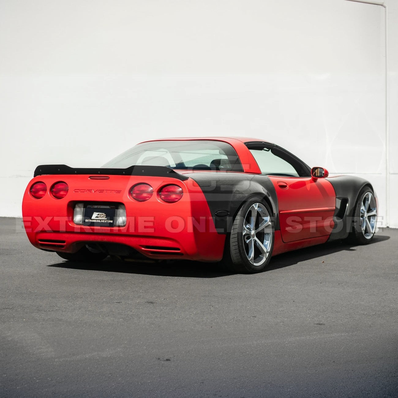 Corvette C5 ZR1 Extended GLOSSY BLACK Rear Trunk Lid Wickerbill Spoiler