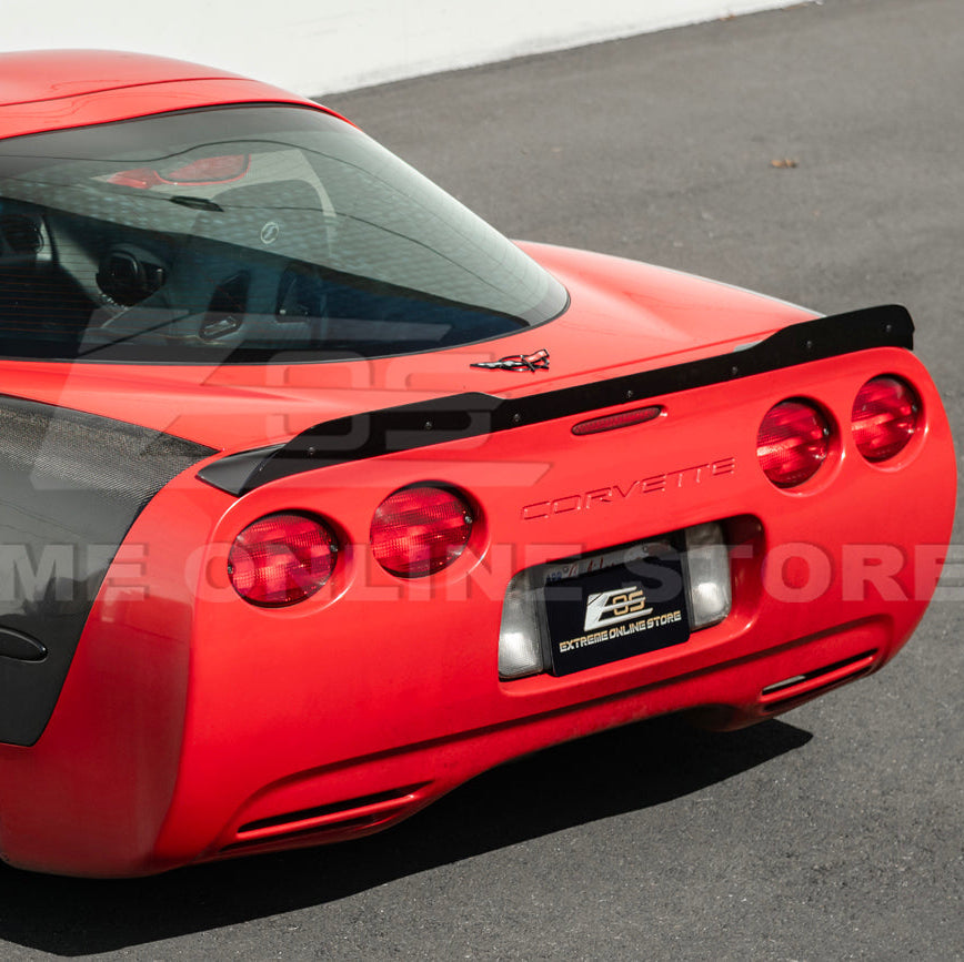Corvette C5 ZR1 Extended GLOSSY BLACK Rear Trunk Lid Wickerbill Spoiler