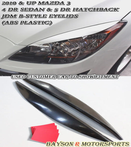 B-Style Headlights Eyelids For 2010-2013 Mazda-3