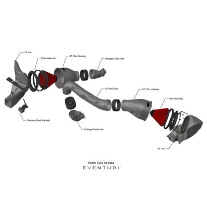 Eventuri BMW G8X M2 / M3 / M4 Black Carbon Intake System - V2