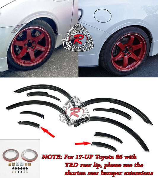 T Style Fender Flares For 2017-2021 Toyota 86