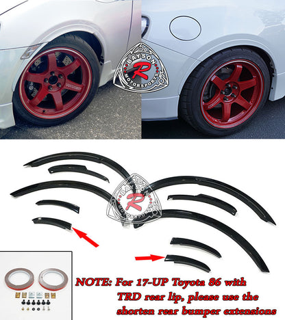 T Style Fender Flares For 2017-2021 Toyota 86