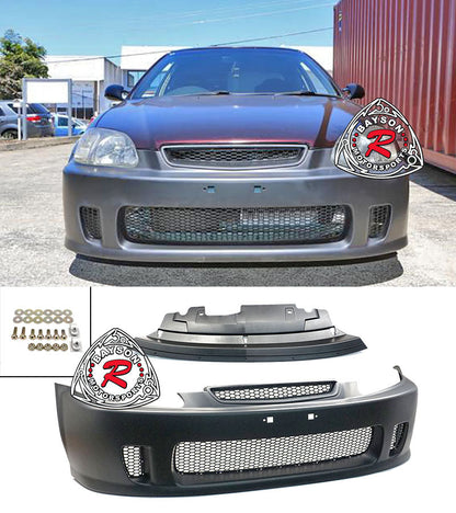 BYS Style Front Bumper For 1996-1998 Honda Civic (2Dr/3Dr/4Dr)