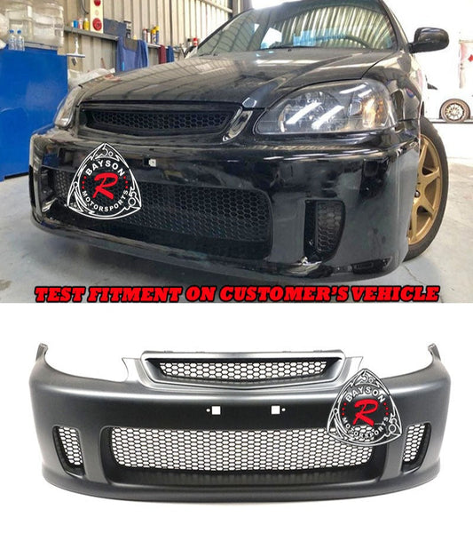 BYS Style Front Bumper For 1999-2000 Honda Civic (2Dr/3Dr/4Dr)