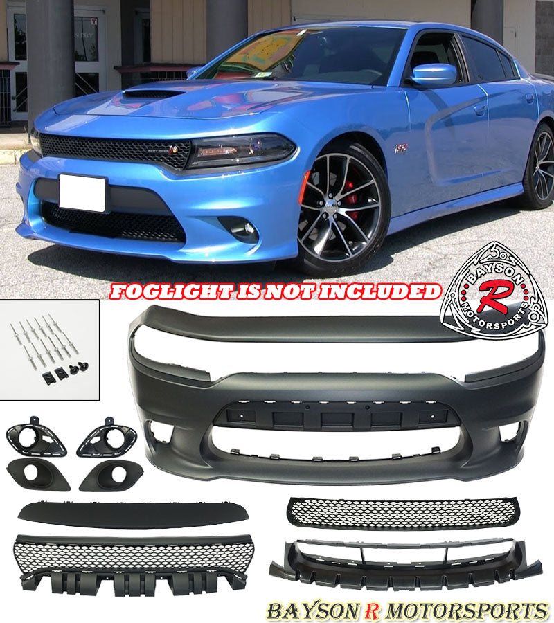 SRT8 Hellcat Style Front Bumper For 2015-2023 Dodge Charger